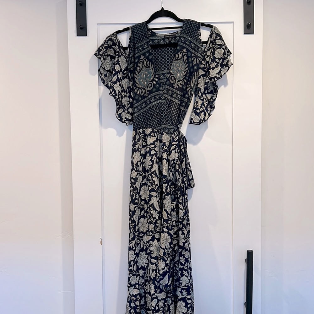 Deep Blue Wrap Dress - SO FLATTERING!!